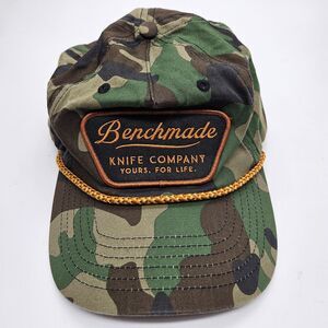 Benchmade Knife Company Hat Camo Patch Rope Snapback Cap Yours For Life Promo